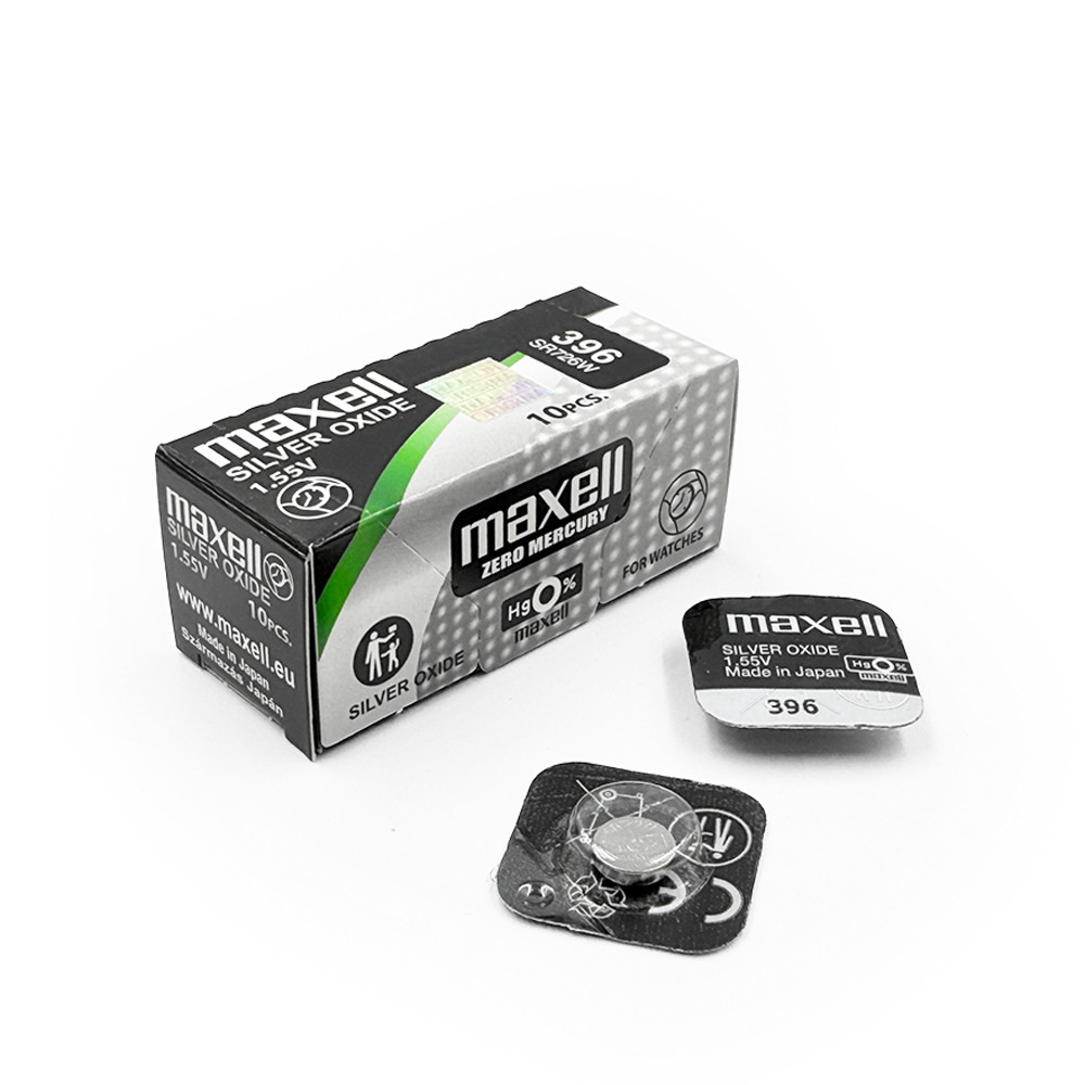 Годинникова батарейка 396 / SR 726W / AG2 Maxell Silver Oxide (1.55v) 1шт.