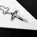 Хрестик з нержавіючої медичної сталі з розп'яттям, фото 2