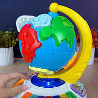 Диво глобус WToys укр мова 7 віршів 7 пісень 10 казок ноти цифри сортер підсвічування 30*23*23см (62609), фото 5