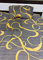 Евро постельное белье из сатина "Ночь"