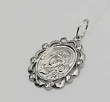Підвіска "Богородиця з дитям" зі срібла з куб.цирконієм, фото 2