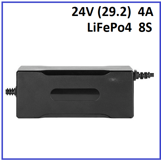 Зарядний пристрій LogicPower для LiFePo4 24V (29.2) 8S до 4A + крокодили, фото 1