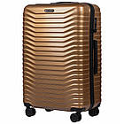 Полікарбонат валіза Wings L SEA EAGLE 97 л 2-камерний, подвійні колеса, висувна ручка, замок TSA, колір синій, фото 4