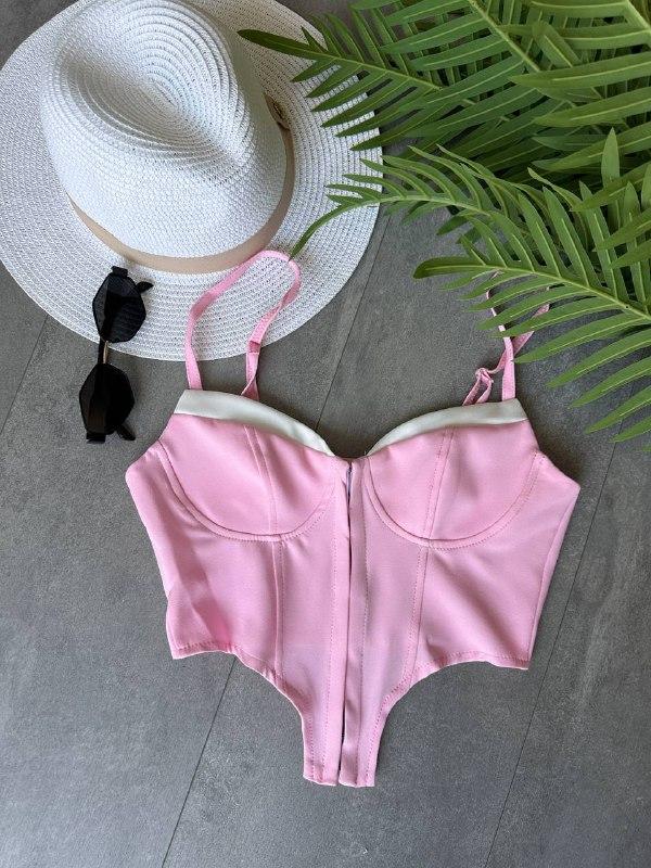 Жіночий корсет; Колір: Шоколад, Рожевий, Чорний, Молоко, Жовтий; Розмір: 40, 42, 44, 46 ;, фото 1