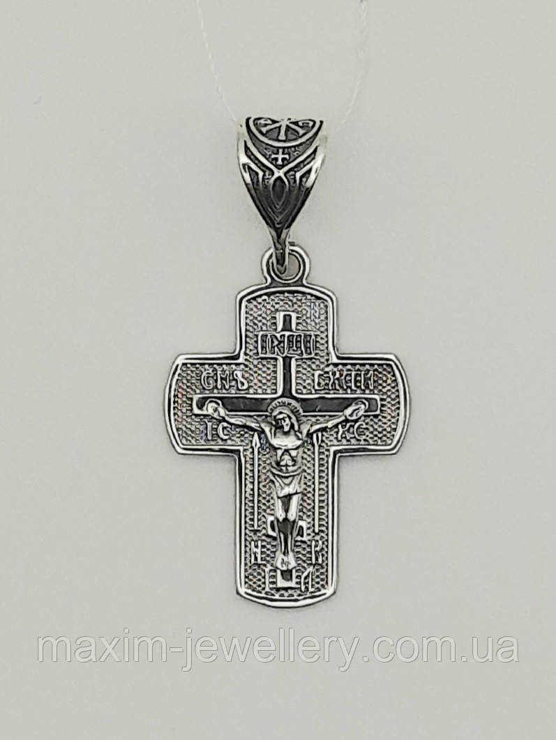 Хрест з розп'яттям зі срібла, фото 1