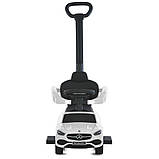 Дитяча каталка-толокар Mercedes 668L з батьківською ручкою 2 в 1 Білий, фото 2