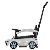 Дитяча каталка-толокар Mercedes 668L з батьківською ручкою 2 в 1 Білий, фото 3