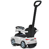 Дитяча каталка-толокар Mercedes 668L з батьківською ручкою 2 в 1 Білий, фото 4