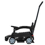 Дитяча каталка-толокар Mercedes 668L з батьківською ручкою 2 в 1 Чорний, фото 2