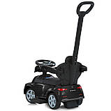 Дитяча каталка-толокар Mercedes 668L з батьківською ручкою 2 в 1 Чорний, фото 3