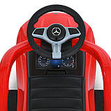 Дитяча каталка-толокар Mercedes 668L з батьківською ручкою 2 в 1 Червоний, фото 6