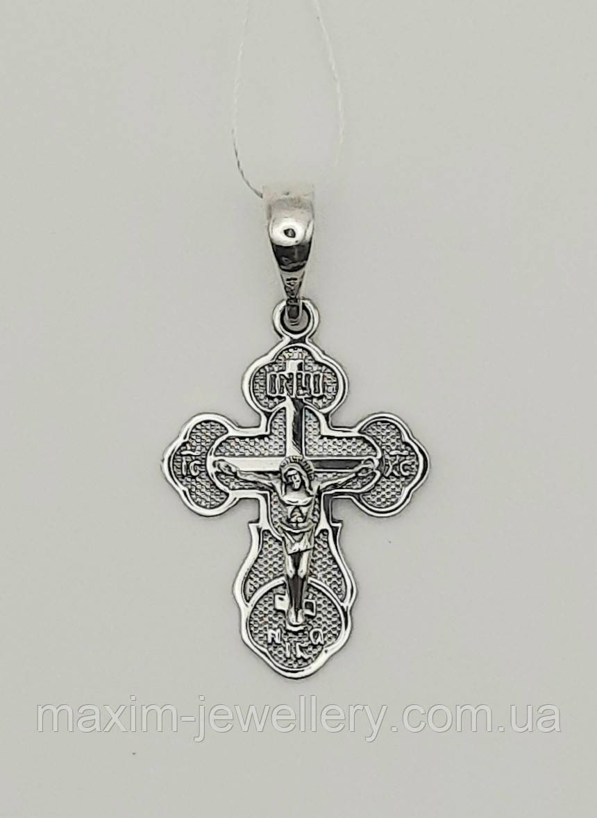Хрест з розп'яттям зі срібла, фото 1