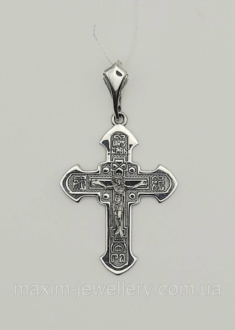 Хрест з розп'яттям зі срібла, фото 1