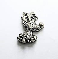 Підвіски металеві Finding Кулон олень різдвяний Античне срібло 24 мм х 20 мм