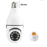 Беспроводная камера в лампе с детектором движения, двухсторонней связью и возможностью записи на карту Wi-Fi