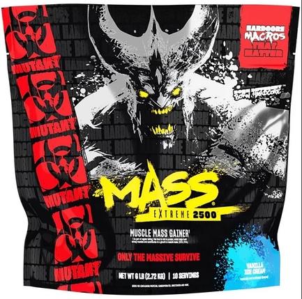 Гейнери для набору маси Mutant Mass Extreme 2500 2,72кг ваніль, фото 1