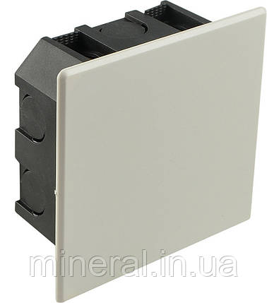 Розподільча коробка 100*100*45, ІР30, внут, під гіпсокартон | Універсальні розподільчі коробки, АСКО-УКРЕМ, фото 1