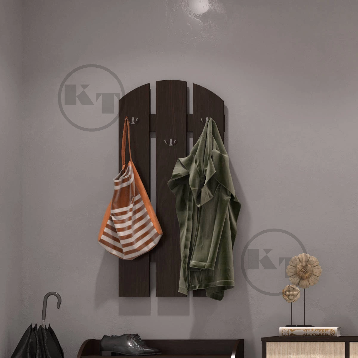 Вішалка настінна для передпокою Компаніт В-1, фото 1