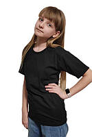 Футболка черная однотонная