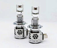 LED лампи Y9max H7 80W 5000K з лінзами, яскраве біле світло для авто, покращене освітлення, фото 5