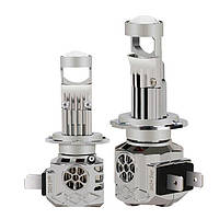 LED лампи Y9max H7 80W 5000K з лінзами, яскраве біле світло для авто, покращене освітлення, фото 8