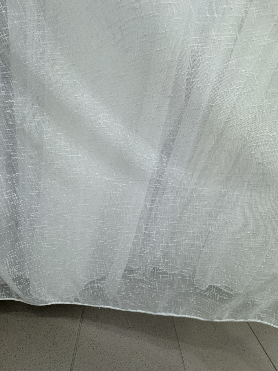 Тюль однотонний льон Fulketen білий