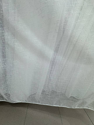 Тюль однотонний льон Fulketen білий, фото 1