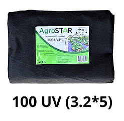 Агроволокно чорне 100 г/м 3.2 х 5 м Agrostar Україна, для полуниці, від бур'янів