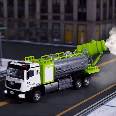 Інерційна вантажівка водовоз іграшкова машинка для дітей Парова установка 1:40 Музика світло рухливі деталі