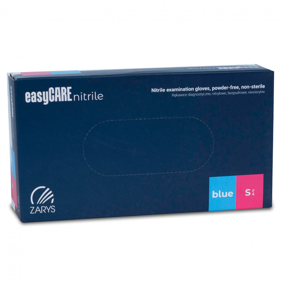 Рукавички нітрилові Zarys easyCARE Blue  S 100 шт, фото 1