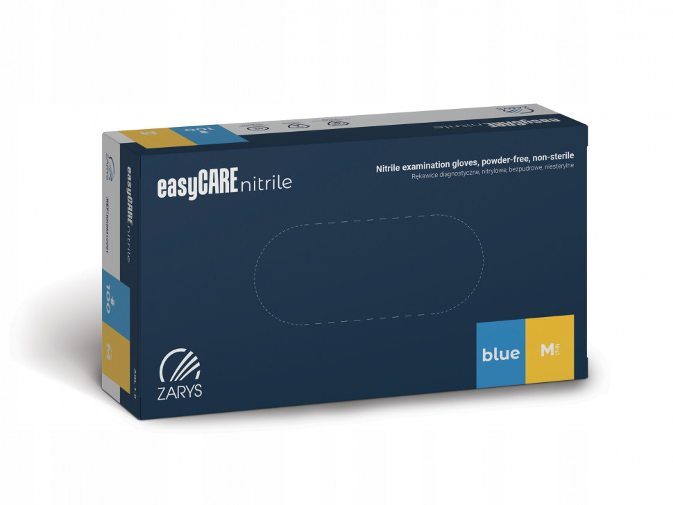 Рукавички нітрилові Zarys easyCARE Blue M 100 шт, фото 1