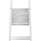 Драбина алюмінієва одностороння 4-ступнева до 125кг KA-KAM-203 Стремянка на 4 ступеньки, фото 7