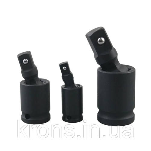 Набір карданних шарнірів 1/2 1/4 3/8 для торцевих головок, ударні, Cr-Mo, фото 1