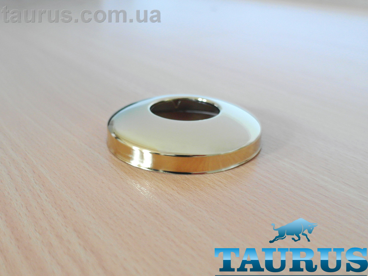Золотий фланець ThermoPulse Sphere Gold розмір D76мм / висота 17 мм, під внутрішній розмір 1" (32мм). Латунь, фото 1