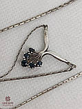 Срібне Кольє зі вставкою цирконій, фото 2