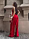 Модний і стильний жіночий брючний костюм-двійка, червоний, фото 4