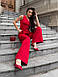 Модний і стильний жіночий брючний костюм-двійка, червоний, фото 3