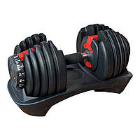 Гантель розбірна 2,5–24 кг з механізмом швидкого регулювання