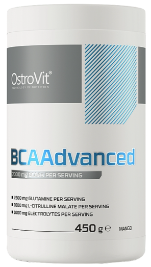 Всаа і глютамін амінокислоти  BCAA OstroVit BCAAdvanced 450 г манго