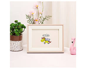 Фоторамка 10×15 під дерево, рожевого кольору – настільна вертикальна і горизонтальна рамка