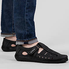 Сандалі чоловічі класичні з шкіри (А 9 чорні)