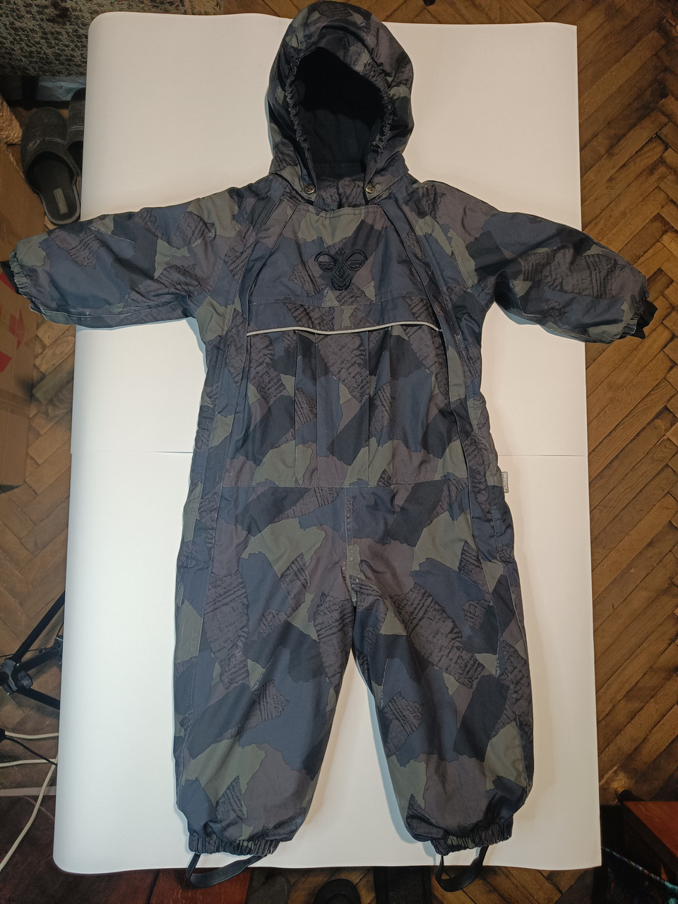 Дитячий зимовий комбінезон Hummel, 18-24 міс, 92 см, хакі, оригінал