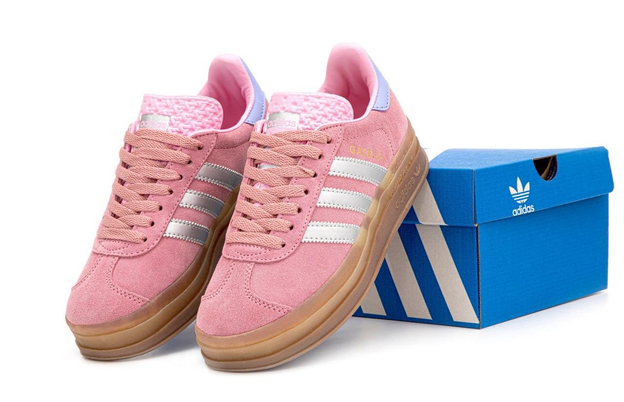 Рожеві жіночі Кросівки Adidas Gazelle Bold, фото 1