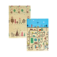 Дитячий ігровий килимок двосторонній 120х180 см "Дорога та ліс"