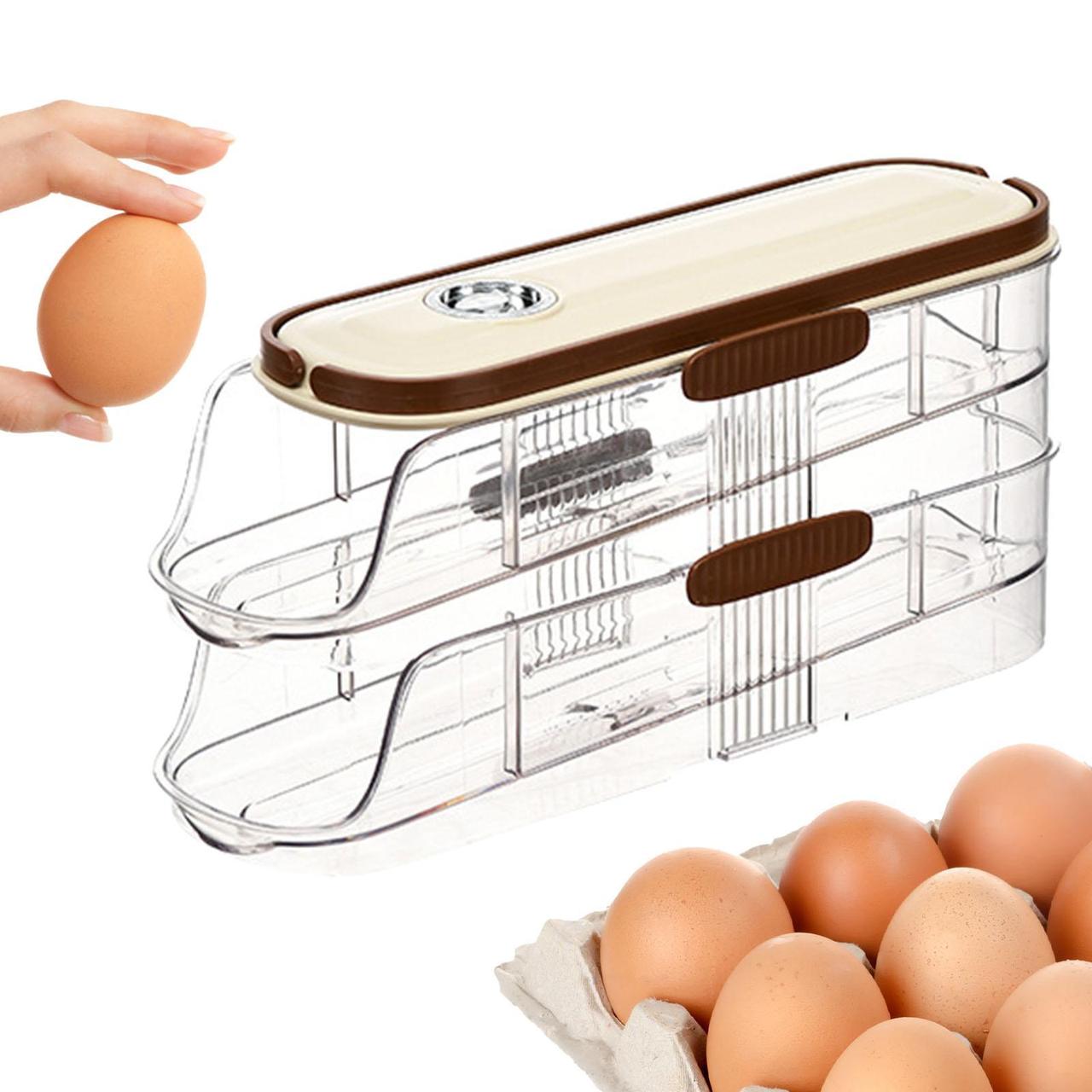 Пластиковий контейнер для зберігання яєць в холодильнику 2-рівневий Egg rack AND 133 Jw, фото 1