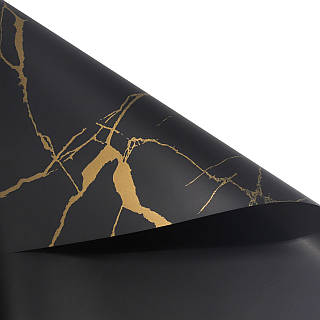 Калька черный мрамор с золотом (20 шт/уп)