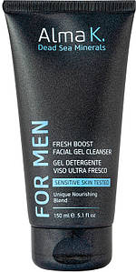 Гель для обличчя очисний для чоловіків Fresh Boost Alma K, 150 мл