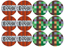 Наклейки для паковання | стикери Майнкрафт 12 шт.