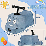 Машинка-гойдалка 3в1 Terrio “Puffy” Блакитна, фото 3