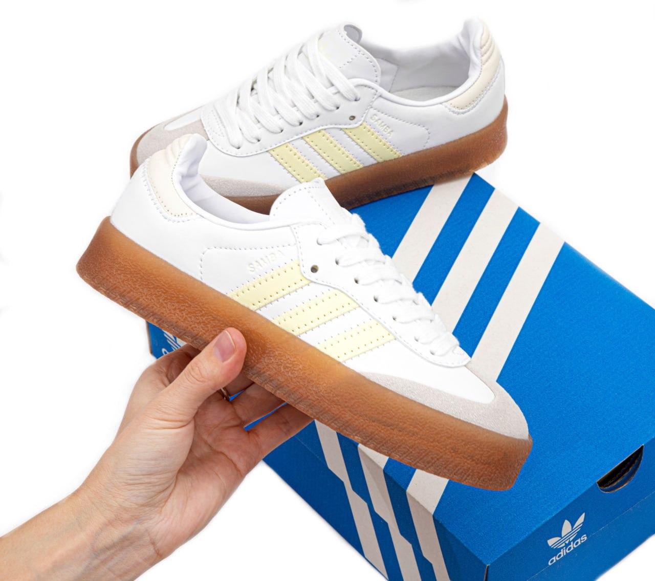 Білі жіночі Кросівки Adidas Samba, фото 1